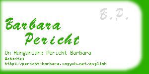 barbara pericht business card